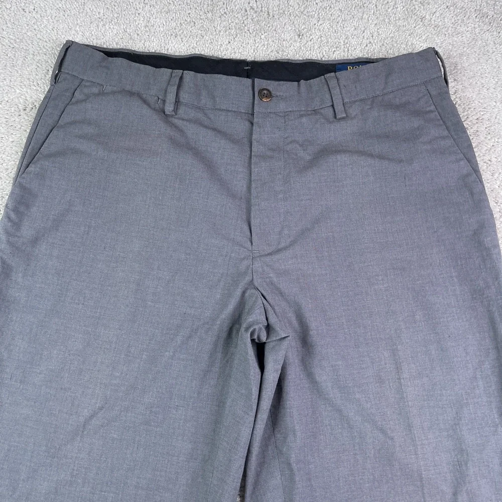 Polo Ralph Lauren Pants Mens 34x30 Gray Classic Fit Chino Cotton Stretch Slacks